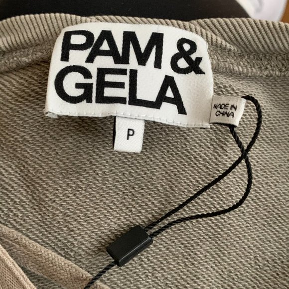 REVOLVE Pam & Gela Sage Side Split Sweatshirt S - Picture 10 of 10